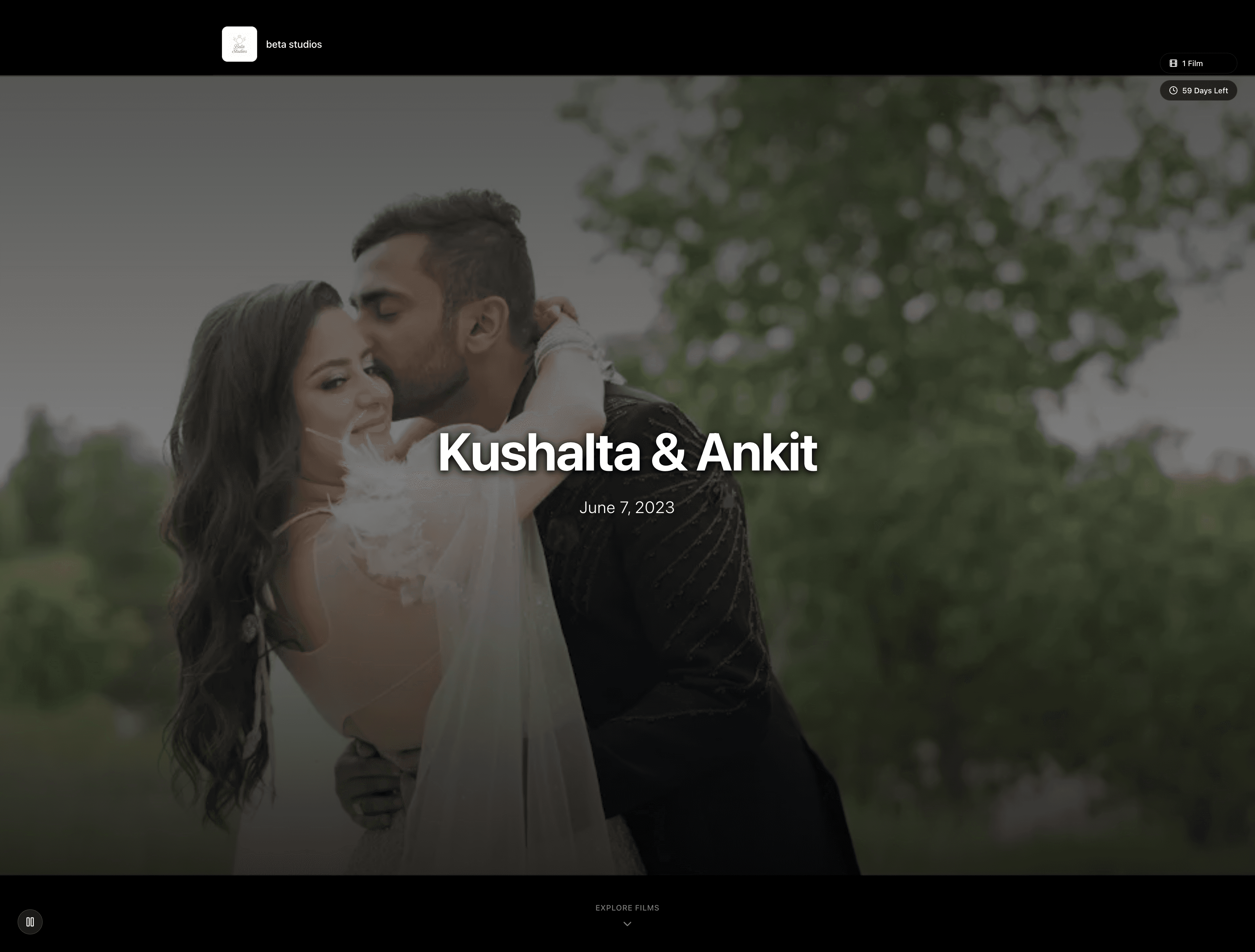 Hero layout with fullscreen video