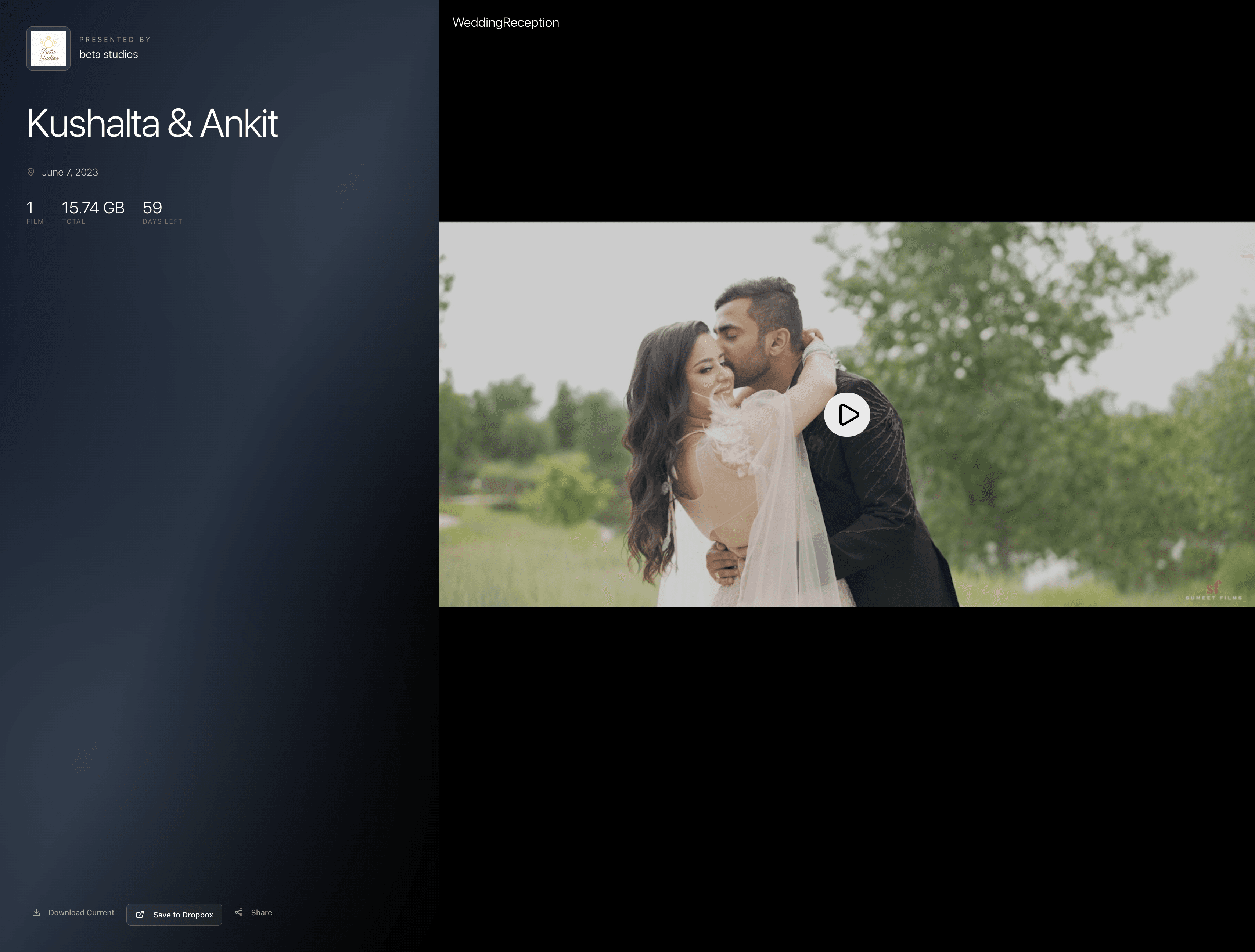 Netflix-style cinematic layout